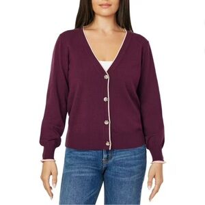 New Scotch & Soda Burgundy Deep Purple Cardigan